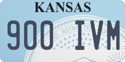 KS license plate 900IVM