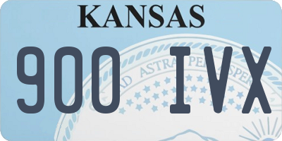 KS license plate 900IVX