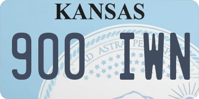 KS license plate 900IWN
