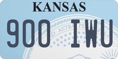 KS license plate 900IWU