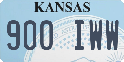 KS license plate 900IWW