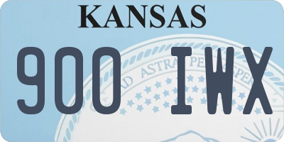 KS license plate 900IWX