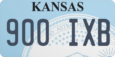 KS license plate 900IXB