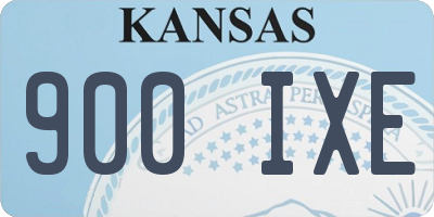 KS license plate 900IXE