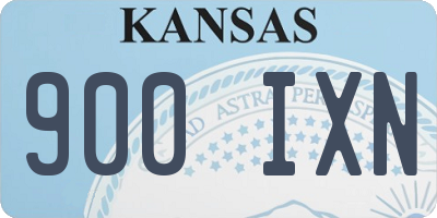 KS license plate 900IXN