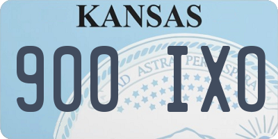 KS license plate 900IXO