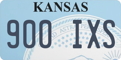 KS license plate 900IXS