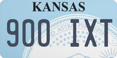KS license plate 900IXT