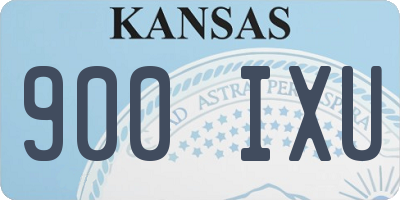 KS license plate 900IXU