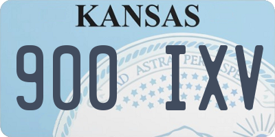 KS license plate 900IXV