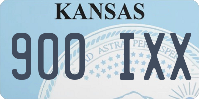 KS license plate 900IXX