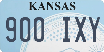 KS license plate 900IXY