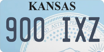 KS license plate 900IXZ