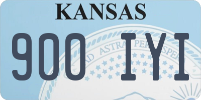 KS license plate 900IYI