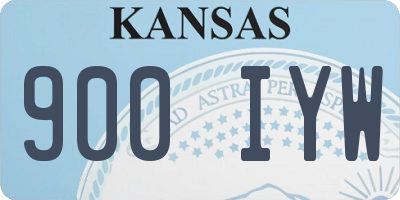 KS license plate 900IYW