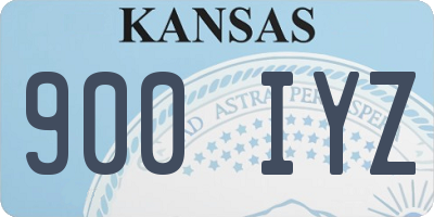 KS license plate 900IYZ