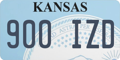 KS license plate 900IZD
