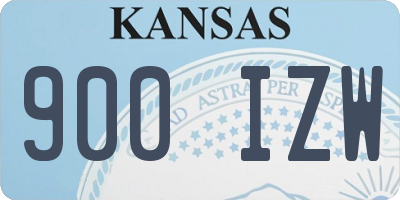 KS license plate 900IZW