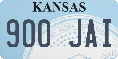 KS license plate 900JAI