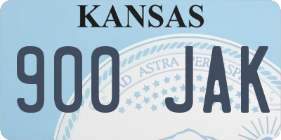 KS license plate 900JAK
