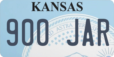 KS license plate 900JAR