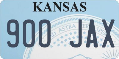KS license plate 900JAX