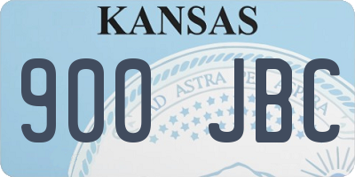 KS license plate 900JBC