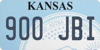 KS license plate 900JBI
