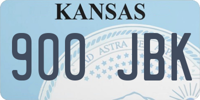 KS license plate 900JBK