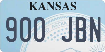 KS license plate 900JBN