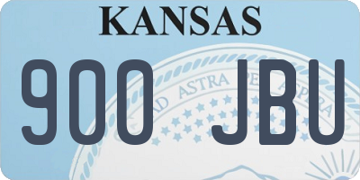 KS license plate 900JBU