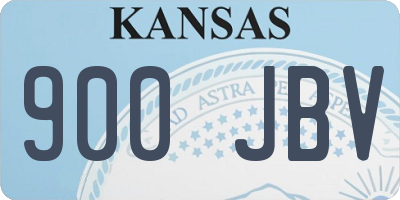 KS license plate 900JBV
