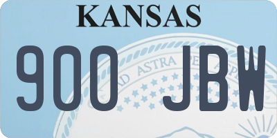 KS license plate 900JBW