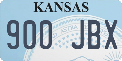 KS license plate 900JBX