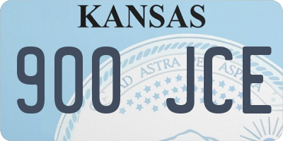 KS license plate 900JCE