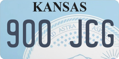KS license plate 900JCG