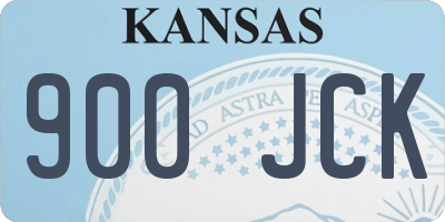 KS license plate 900JCK