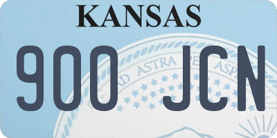 KS license plate 900JCN