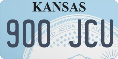 KS license plate 900JCU