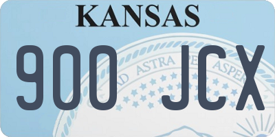 KS license plate 900JCX