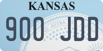 KS license plate 900JDD