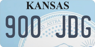KS license plate 900JDG