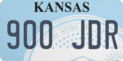 KS license plate 900JDR