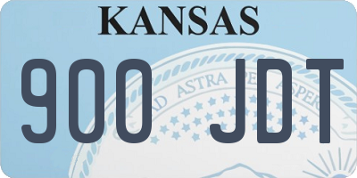 KS license plate 900JDT