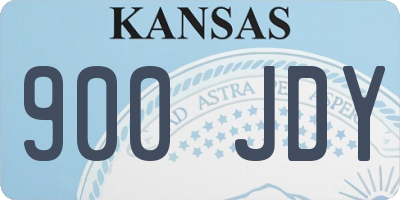 KS license plate 900JDY