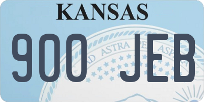 KS license plate 900JEB