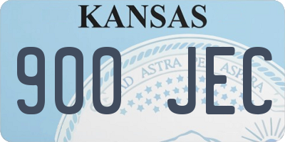 KS license plate 900JEC