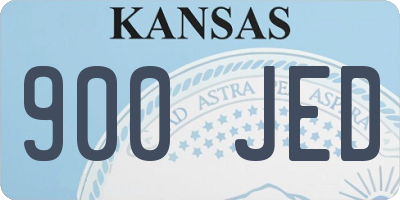 KS license plate 900JED