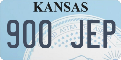 KS license plate 900JEP
