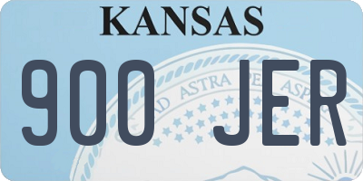KS license plate 900JER